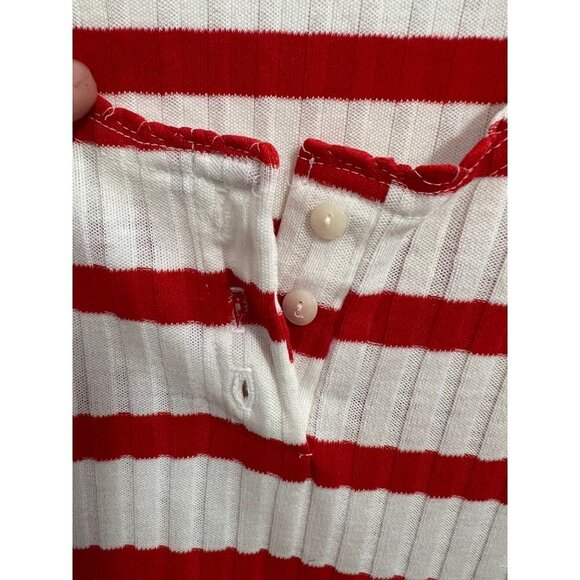 Partners by Mervyns White/ Red Striped Top Woman’s size small - Picture 4 of 5